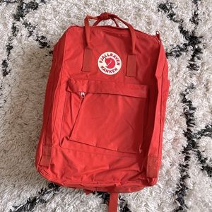 Kanken Laptop 17 Inch - Fjallraven Backpack - Coral Red / Rowan Red